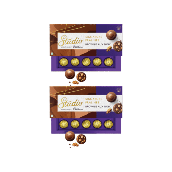 Cadbury Studio Brownie Aux Noix Signature Pralines Chocolate Gift Pack - Pack of 2