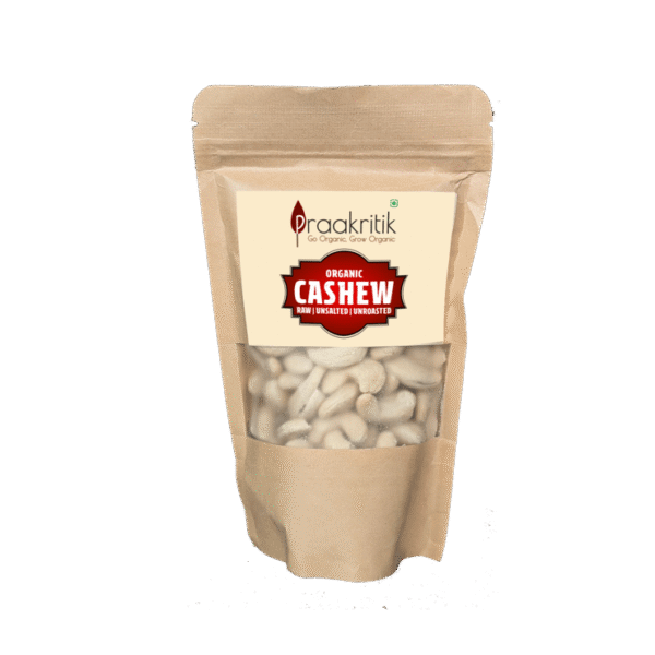 Praakritik Organic Cashews Raw Unsalted, Unroasted