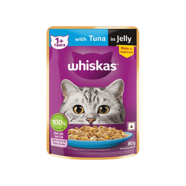 Whiskas Adult Wet Cat Food -Tuna in Jelly (1+ Years)