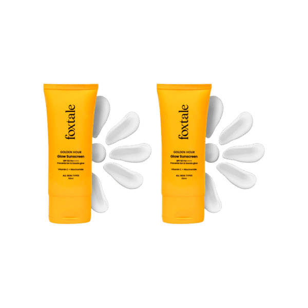 Foxtale Golden Hour Glow Sunscreen (SPF 50 PA++++) - Pack of 2