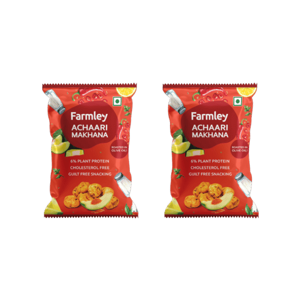 Farmley Achaari Flavoured Makhana Roasted In Olive Oil - Pack of 2
