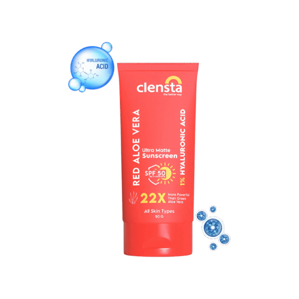 Clensta Red Aloe Vera Ultra Matte Sunscreen (SPF 50 PA++++)