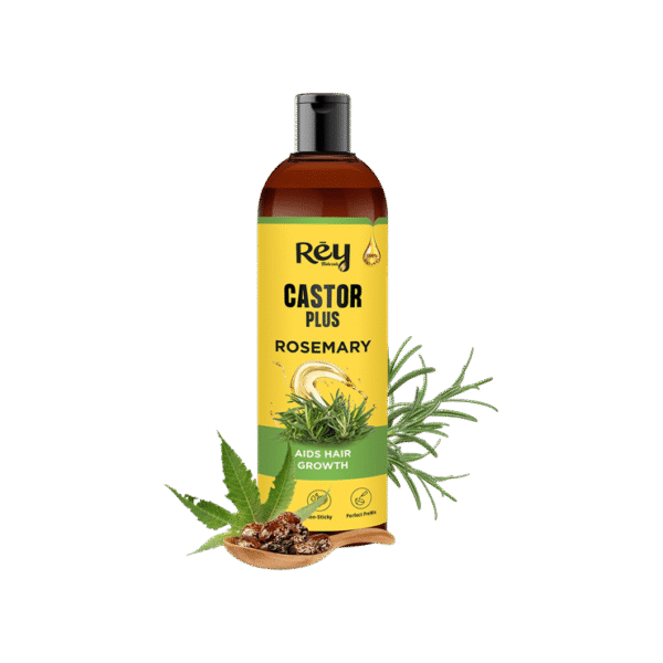 Rey Naturals Castor Plus Rosemary Hair Oil