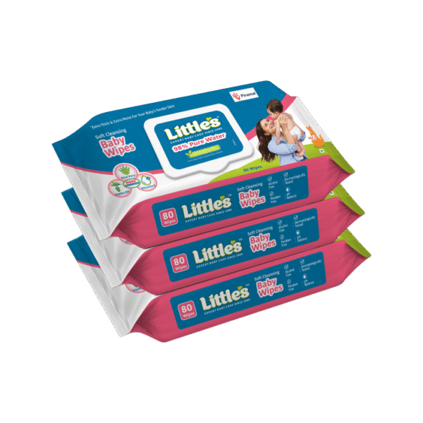 Little's Soft Cleansing Baby Wipes Lid Pack | Wet Wipes