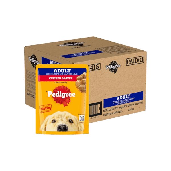 Pedigree Adult Dog Wet Food - Chicken & Liver Chunks in Gravy flavour