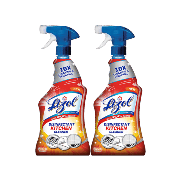 Lizol Disinfectant Kitchen Cleaner (Orange Burst) - Pack of 2