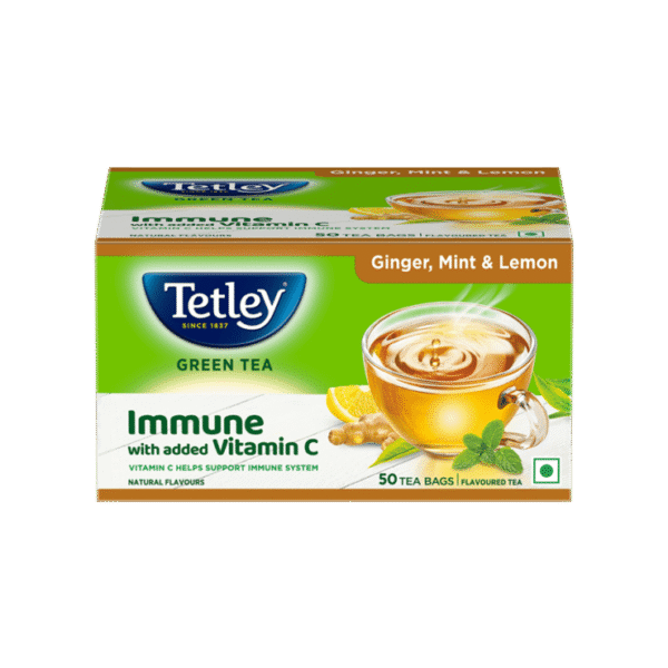 Tetley Ginger Mint & Lemon Flavoured Green Tea Bags