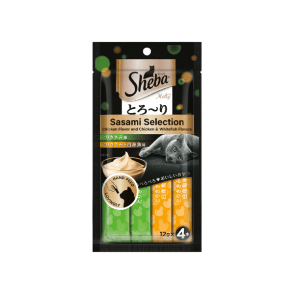 Sheba Melty Creamy Cat Treat (Sasami Selection Chicken & Whitefish Flavors)