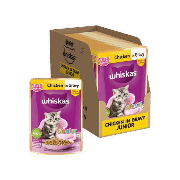 Whiskas Wet Kitten Food -Chicken in Gravy Junior (2-12 Months)