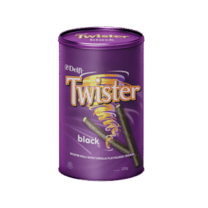 Delfi Twister Black Wafer Roll With Vanilla Cream