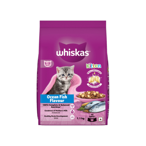 Whiskas Dry Kitten Food - Ocean Fish Flavour (2-12 months)