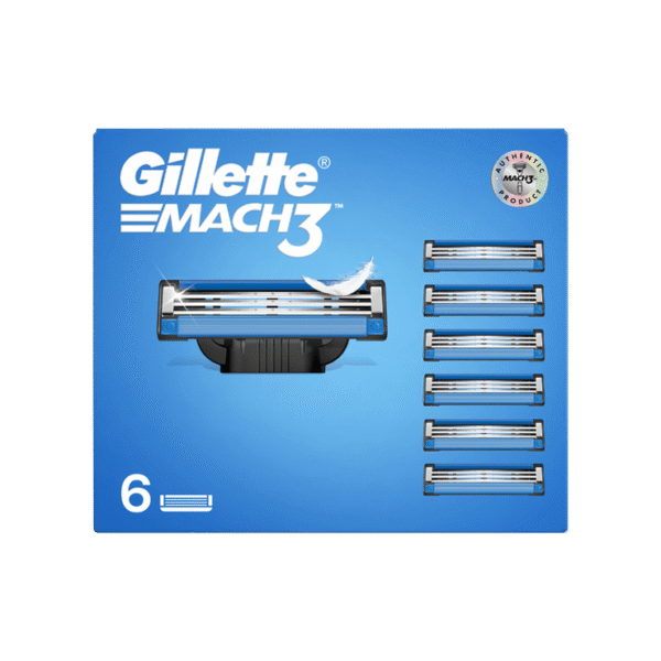 Gillette Mach 3 Men's Razor Cartridge - 6 units