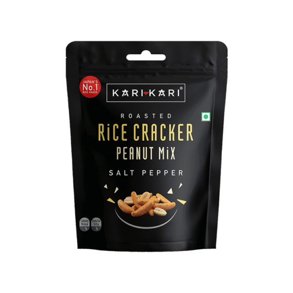 Kari Kari Rice Cracker Peanut Namkeen Snacks, - Salt and Pepper