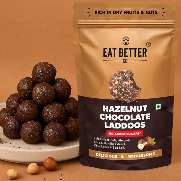 Hazelnut & Chocolate Sugar-Free Laddu Eat Better Co