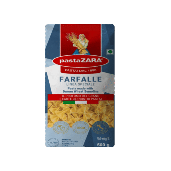 pastaZara Durum Wheat Semolina Farfalle Pasta