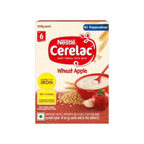 Nestle Cerelac Wheat Apple Baby Cereal (6 - 24 Months)