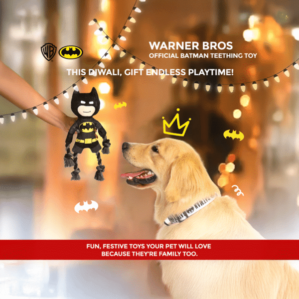 Warner Bros. Official Batman Dog Toy (Black)