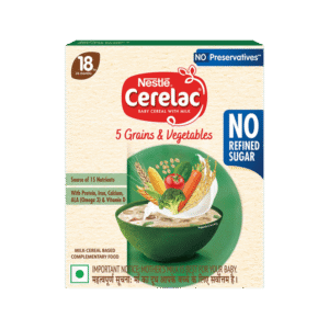 Nestle Cerelac 5 Grains & Vegetables Baby Cereal (No Refined Sugar, 18 - 24 Months)