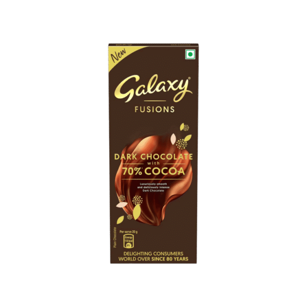 Galaxy Fusions Dark Chocolate Bar with 70% Cocoa - 110 g