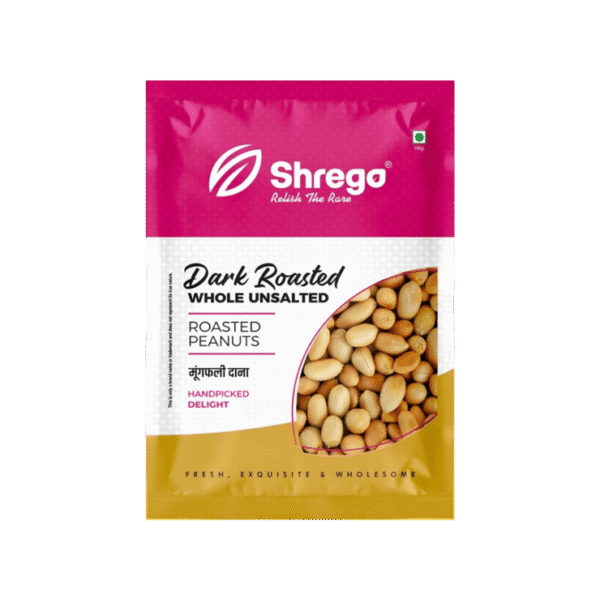 Shrego Dark Roasted Whole Unsalted Peanuts