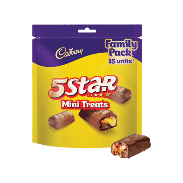 Cadbury 5 Star Mini Treats Filled Bar Chocolate Pack