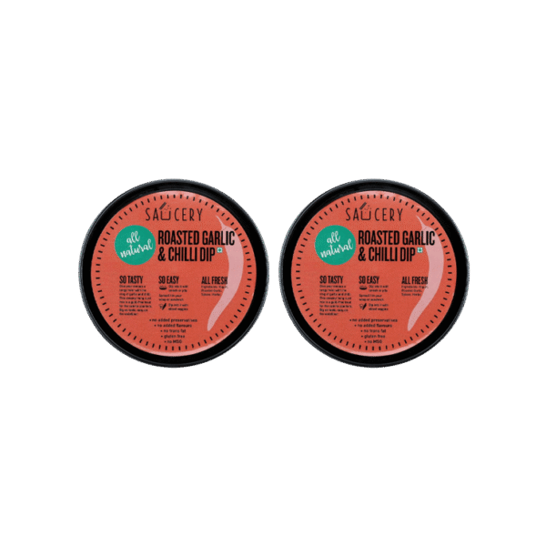 Saucery Roasted Garlic And Chilli Dip - Pack of 2