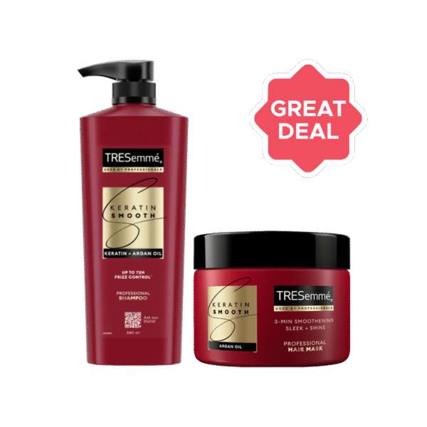 Tresemme Keratin Smooth Shampoo +  Keratin Smooth Hair Mask Combo