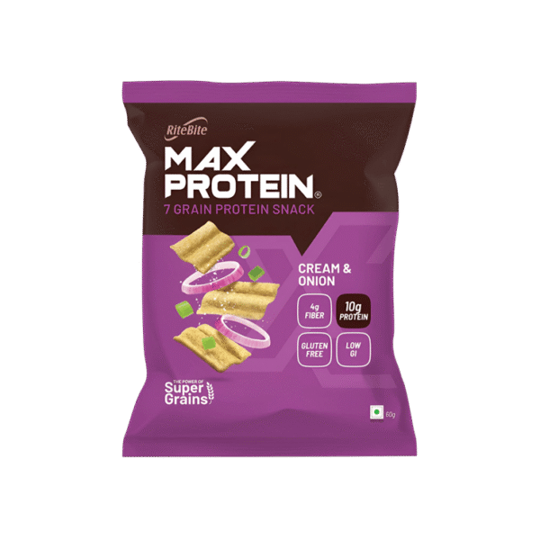 RiteBite Max Protein Cream & Onion 10 g Protein Multigrain Chips