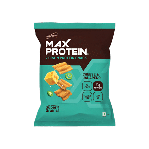 RiteBite Max Protein Cheese & Jalapeno 10 g Protein Multigrain Chips