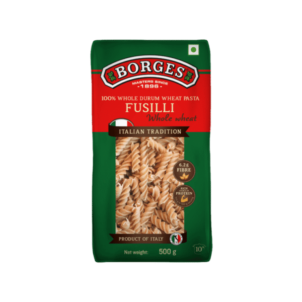 Borges Fusilli Whole Wheat Pasta