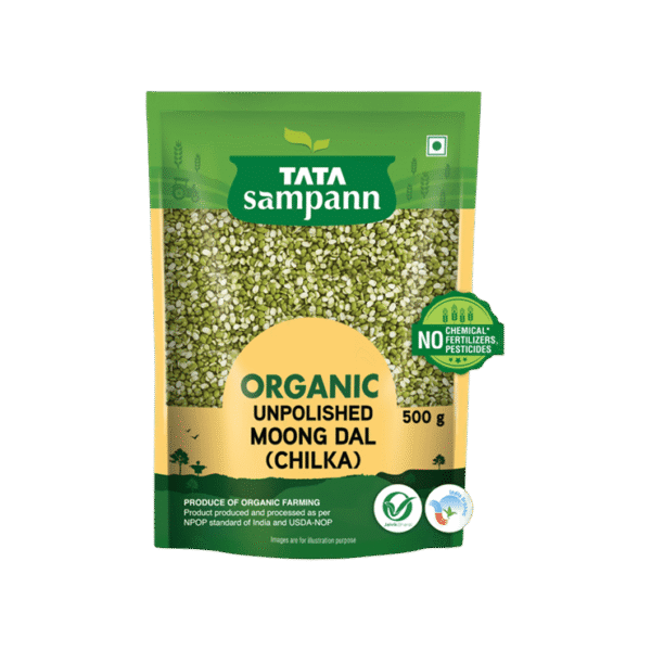 Tata Sampann Organic Moong Dal (Chilka) Unpolished