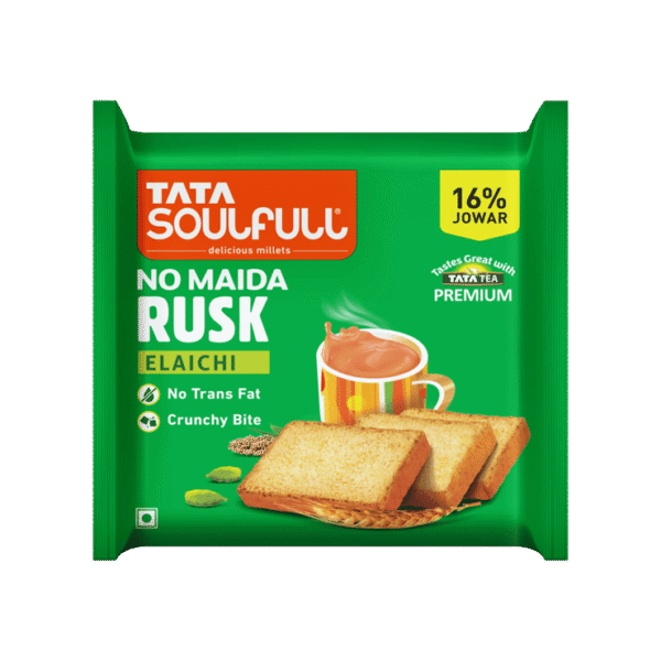Tata Soulfull No Maida Elaichi Rusk (16% Jowar)