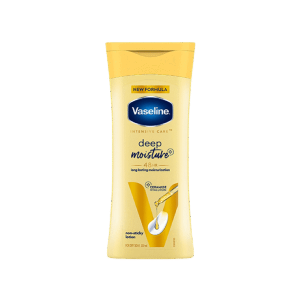 Vaseline Intensive Care Deep Moisture Body Lotion (Long Lasting Moisturization For Healthy, Glowing Skin)