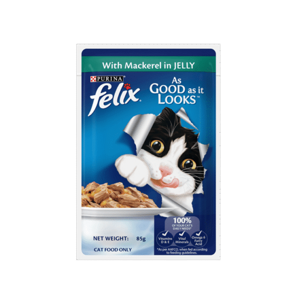 Felix Mackerel with Jelly Adult Wet Cat Food