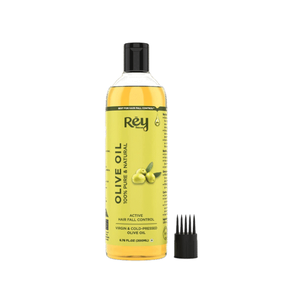 Rey Naturals Virgin & Cold-Pressed Olive Oil for Hairfall Control
