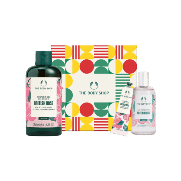 The Body Shop Lather & Slather British Rose Gift Set