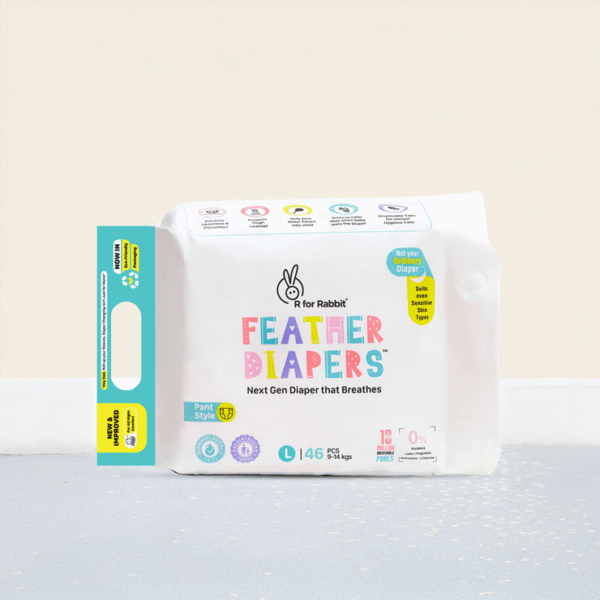 R for Rabbit Feather Pant Baby Diaper (L, 9-14 kg)