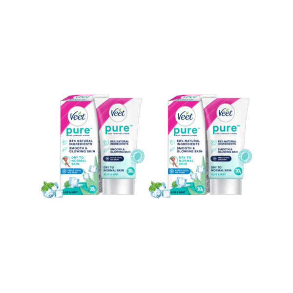 Veet Pure Hair Removal Cream (For Dry Skin) - Pack of 2