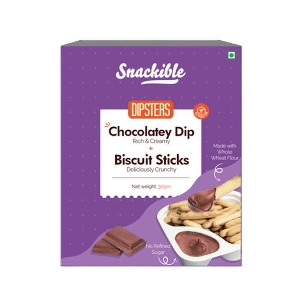 Snackible Biscuit Sticks with Chocolatey Dip