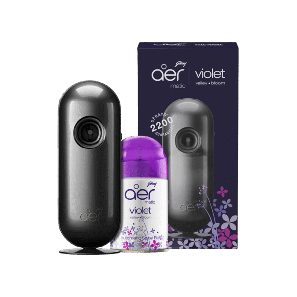 Godrej Aer Matic Air Freshener - Violet Valley Bloom (Machine + Refill) (Violet)