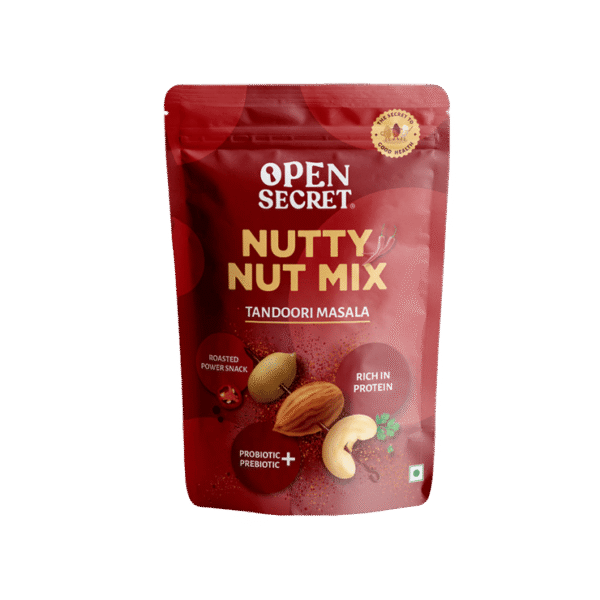 Open Secret Nutty Tandoori Masala Nut Mix (Almonds, Peanuts & Cashews) - Pack of 2