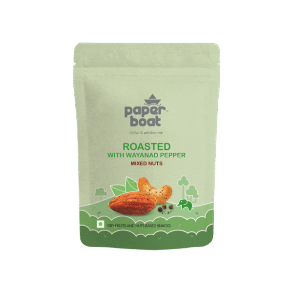 paper boat Mix Nuts Roasted with Wayanad Pepper