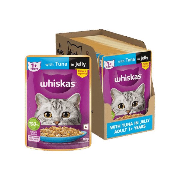 Whiskas Wet Cat Food -Tuna in Jelly (1+ Years)
