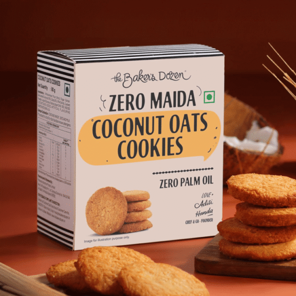 The Baker's Dozen Zero Maida Coconut Oats Cookies