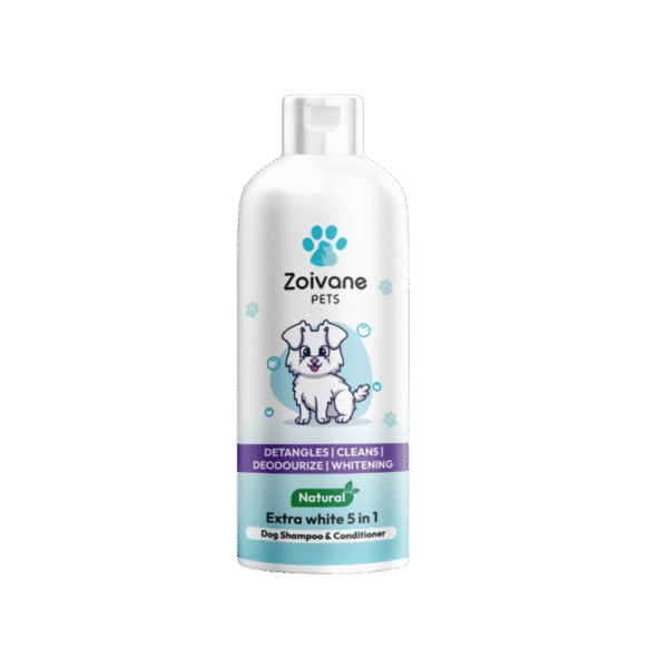 Zoivane Pets Extra White 5 in 1 Shampoo & Conditioner For Dog (White)