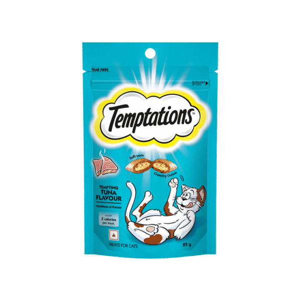 Temptations Tempting Tuna Flavour Cream Filled Crunchy Cat Treat