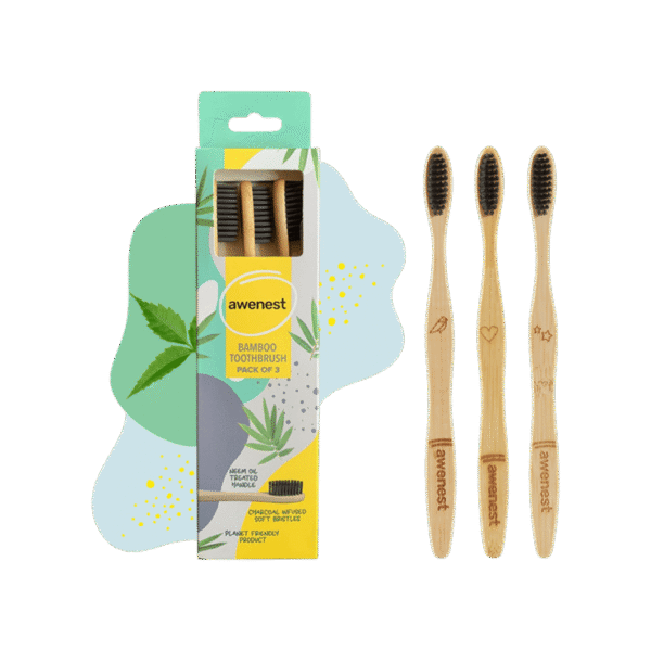 Awenest Bamboo Toothbrush Set