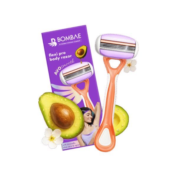 Bombae Flexi Pro Avosmooth Disposable Women's Razor (Violet)