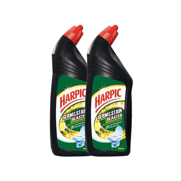Harpic Germ & Stain Blaster Disinfectant Toilet Cleaner (Citrus) - Pack of 2