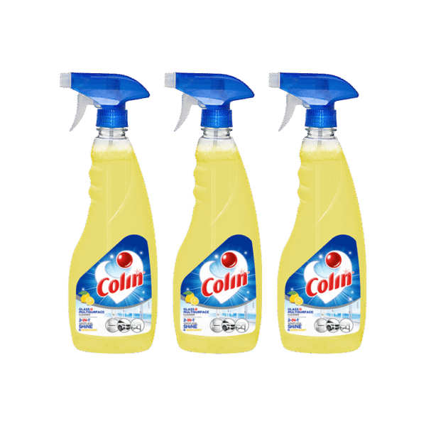 Colin Glass Cleaner Liquid Spray (Lemon Burst) - Pack of 3